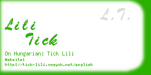 lili tick business card